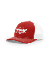 Trump 2024 Keep Merica Great  Premium Unisex Adjustable MAGA Trucker Hat