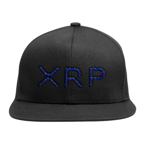Black Blue XRP Snapback Hat