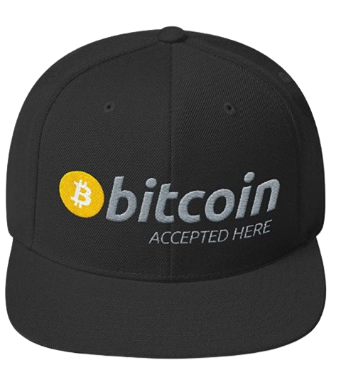 Black Bitcoin Accepted Here Snapback Hat