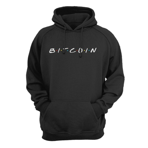 Black Bitcoin Friends Hoodie