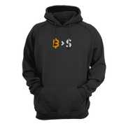 Black Bitcoin Over Fiat Money Hoodie.