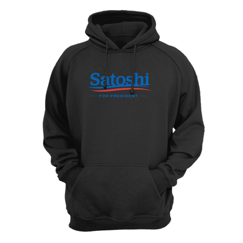 Black Bitcoin Satoshi For President Hoodie