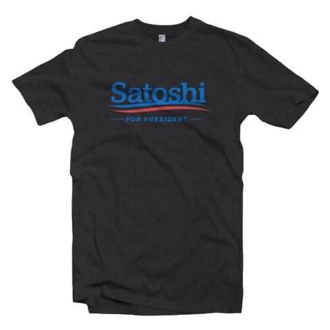 Black Bitcoin Satoshi For President Tee