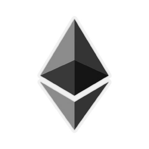 Black Ethereum ETH Logo Transparent Sticker