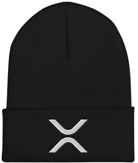 Black XRP Logo Beanie Hat