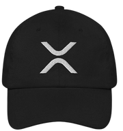 Black XRP Logo Dad Hat