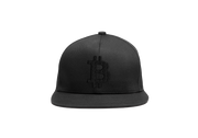 Black Black Bitcoin Logo Snapback Hat