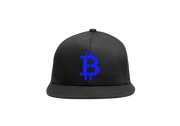 Black Blue Bitcoin Logo Snapback Hat