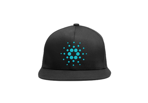 Black Cyan Cardano ADA Logo SnapBack Hat