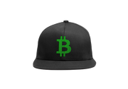 Black Green Bitcoin Logo Snapback Hat