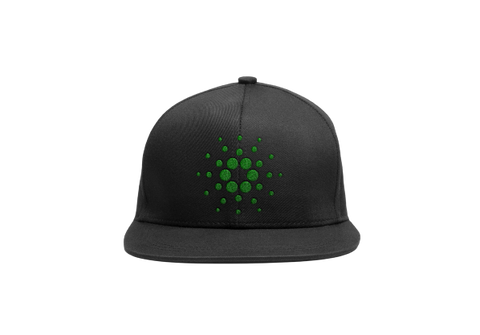 Black Green Cardano ADA Logo SnapBack Hat