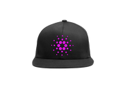 Black Pink Cardano ADA Logo SnapBack Hat