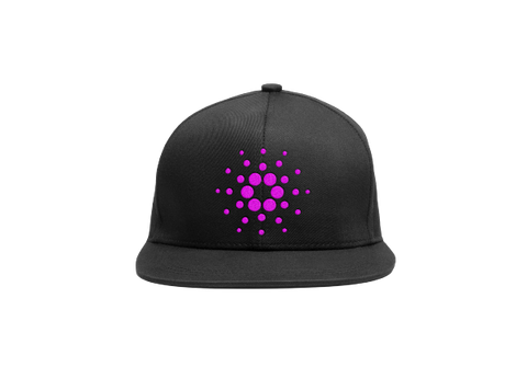 Black Pink Cardano ADA Logo SnapBack Hat