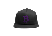 Black Purple Bitcoin Logo Snapback Hat