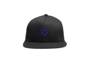 Black Purple Cardano ADA Logo SnapBack Hat