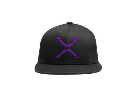 Black Purple XRP Logo Snapback Hat