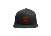 Black Red Cardano ADA Logo SnapBack Hat