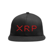 Black Red XRP Snapback Hat