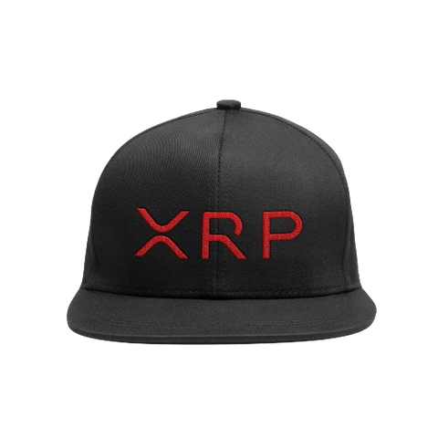 Black Red XRP Snapback Hat