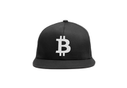 Black White Bitcoin Logo Snapback Hat