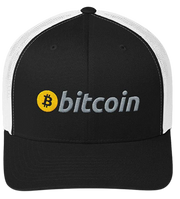 Black White Bitcoin Trucker Hat