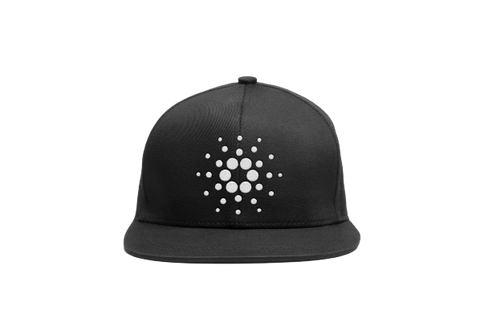 Black White Cardano ADA Logo SnapBack Hat