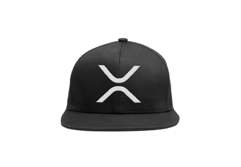 Black White XRP Logo Snapback Hat