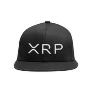 Black White XRP Snapback Hat