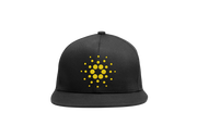 Black Yellow Cardano ADA Logo Snap Back Hat