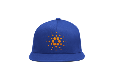 Blue Orange Cardano ADA Logo SnapBack Hat