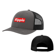 Charcoal Black Ripple Supreme Style Trucker Hat