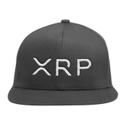 Gray White XRP Snapback Hat