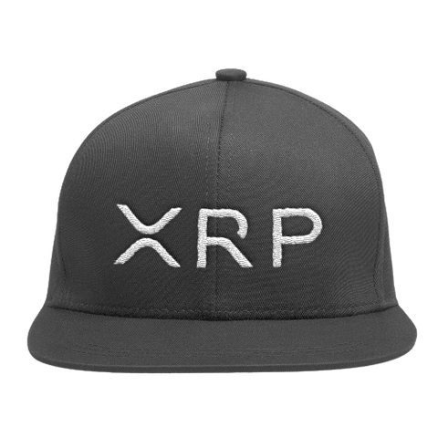 Gray White XRP Snapback Hat