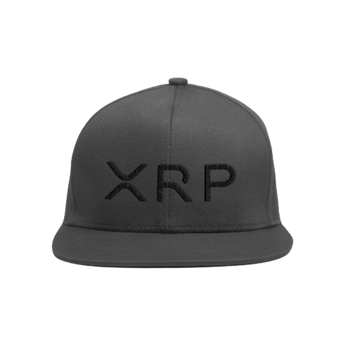 Gray Black XRP Snapback Hat