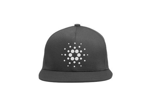 Grey White Cardano ADA Logo SnapBack Hat