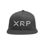 Grey White XRP Snapback Hat