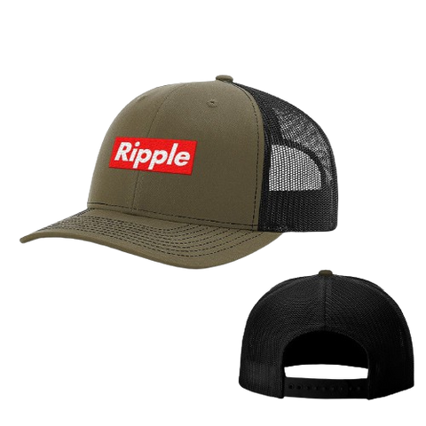 Loden Green Black Ripple Supreme Style Trucker Hat