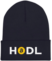 Navy HODL Bitcoin Beanie Hat