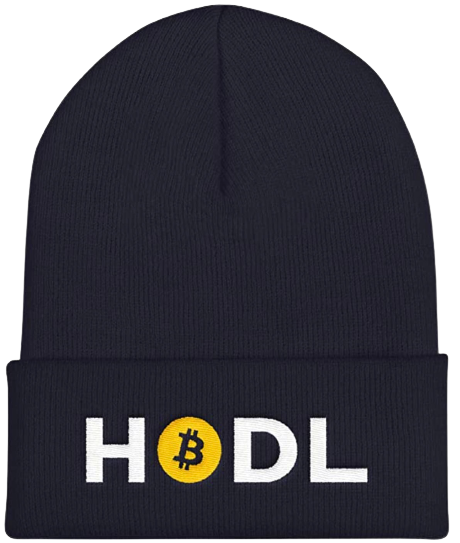 Navy HODL Bitcoin Beanie Hat