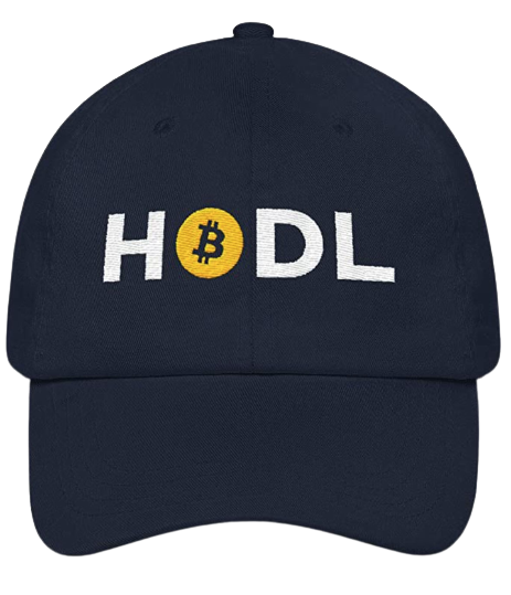 Navy HODL Bitcoin Dad Hat