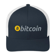 Navy  White Bitcoin Trucker Hat