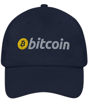 Navy Bitcoin Dad Hat