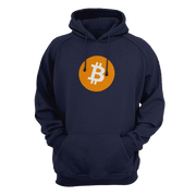 Navy Bitcoin Logo Hoodie