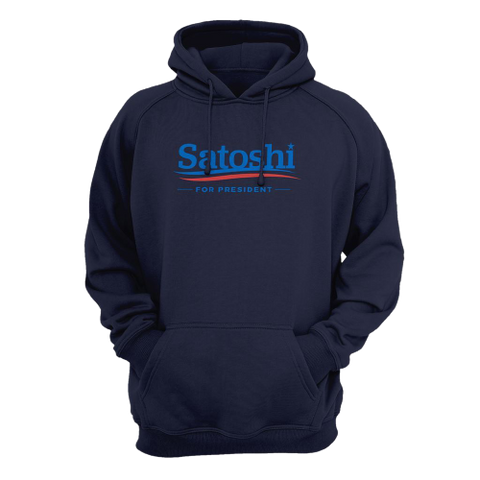 Navy Bitcoin Satoshi For President Hoodie