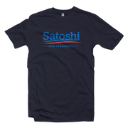 Navy Bitcoin Satoshi For President Tee