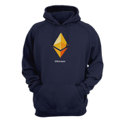 Navy Yellow Ethereum Logo ETH Hoodie