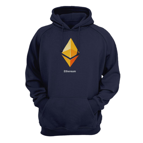 Navy Yellow Ethereum Logo ETH Hoodie