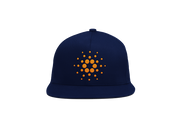 Navy Orange Cardano ADA Logo SnapBack Hat