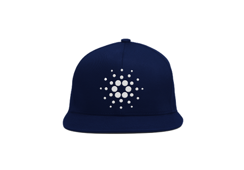 Navy White Cardano ADA Logo SnapBack Hat