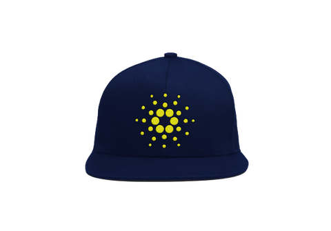 Navy Yellow Cardano ADA Logo SnapBack Hat